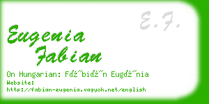 eugenia fabian business card